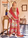 Fatima By Mukesh Pure Crape Silk Digital Print Top With Plazo Dupatta Suppliers In India